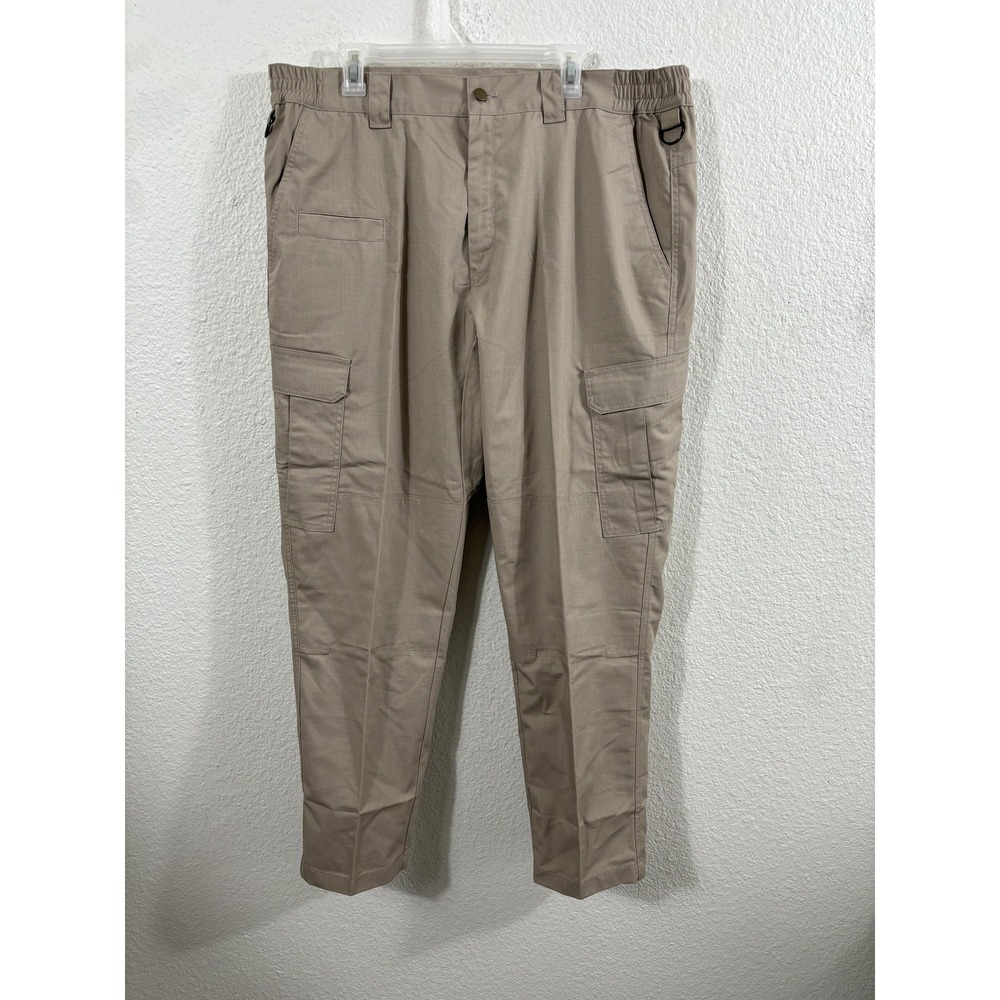 Galls Tac Force Tactical Pants Mens 40x32‎ Khaki Ripstop Cargo Workwear TR2597